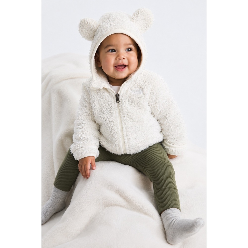 The North Face Baby Campshire Bear Hoodie Jacket White Sparkle 3-6 Months NWT